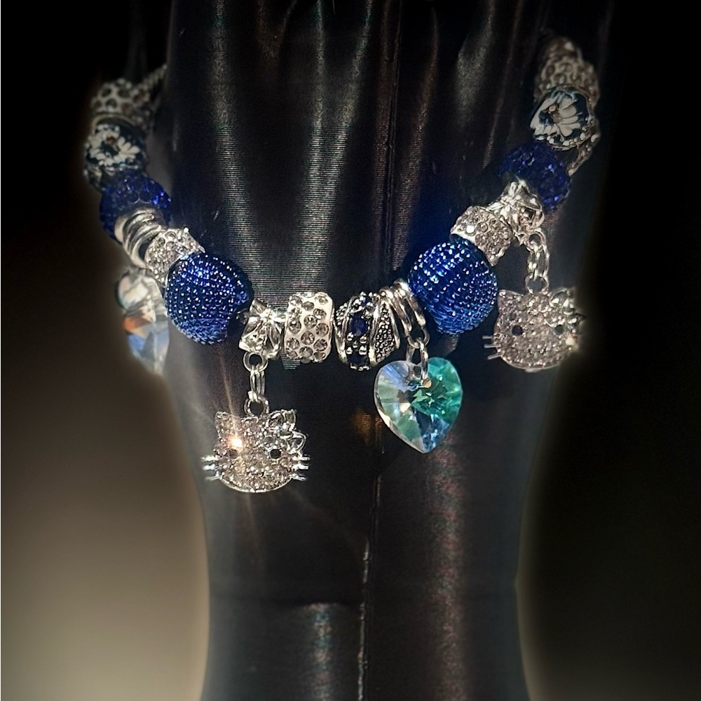 Blue and Silver Charm Bracelet